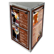 Menu Solutions ATT3CLIP-E Table Tent Holds 5-1/2" X 8-1/2" Inserts Triple Panel