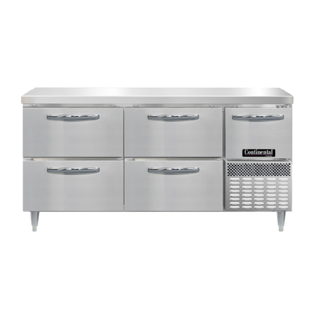 Continental Refrigerator DFA68NSS-D Designer Line Freezer Base Worktop Unit 68"W