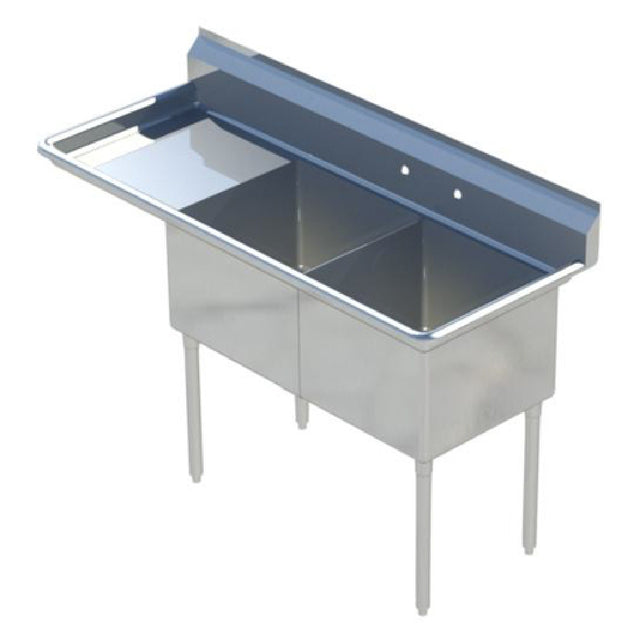 Sapphire Manufacturing SMS-2-1416L Sink 2-compartment 44-1/2"W X 21-1/2"D X 44-1/4"H Overall Size