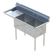 Sapphire Manufacturing SMS-2-1821L Sink 2-compartment 56-3/5"W X 26-1/2"D X 44-1/4"H Overall Size