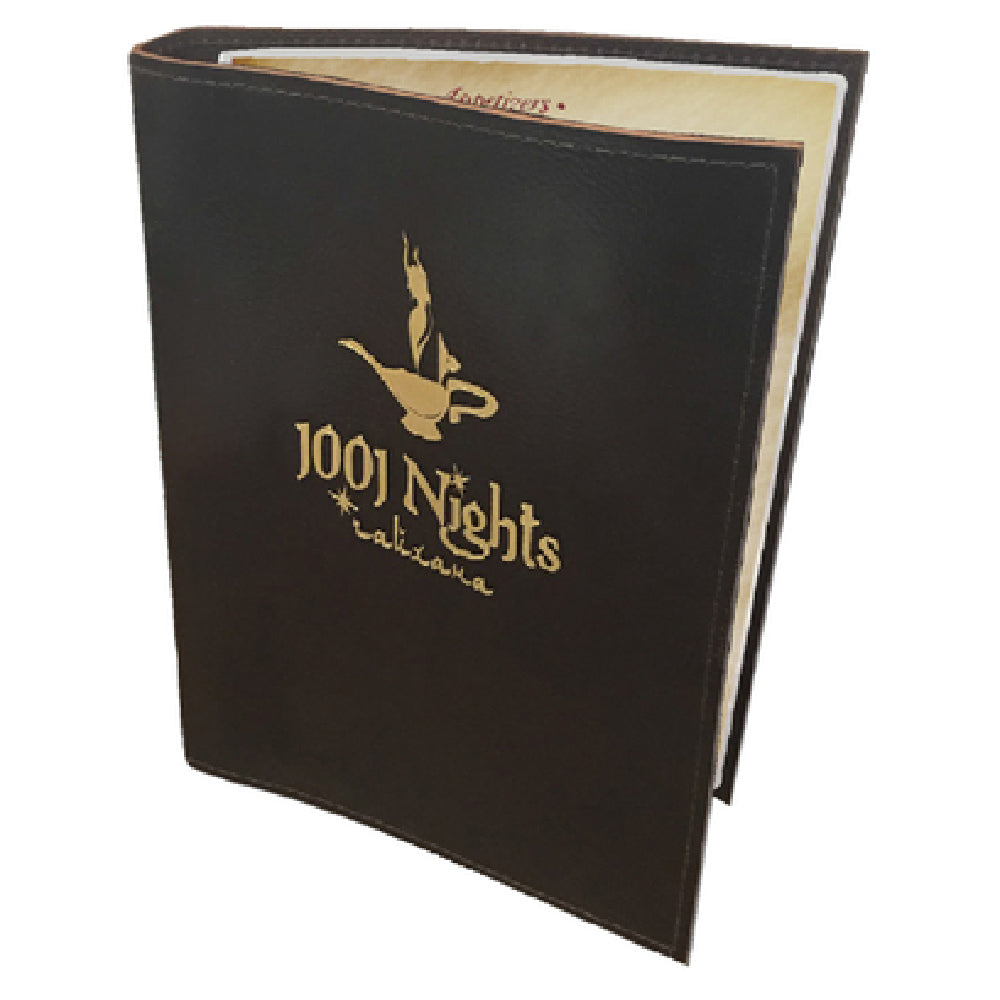 Menu Solutions FLEXLEATH-A Menu Cover Holds 5-1/2" X 8-1/2" Inserts Single Panel With 1 View