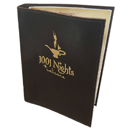 Menu Solutions FLEXLEATH-A Menu Cover Holds 5-1/2" X 8-1/2" Inserts Single Panel With 1 View