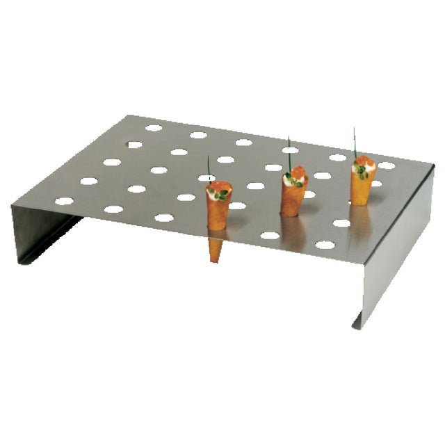 JB Prince R500 Buffet Stand 15-8/9"L X 11-1/4"W X 3H Holds (30) Cones Or Flutes