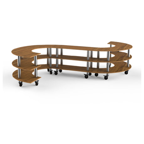 Steelite MGCMSB02BSXW Mogogo Buffet Solutions Modular Serving Station 3-tier 141-1/2" X 124" X 35"H