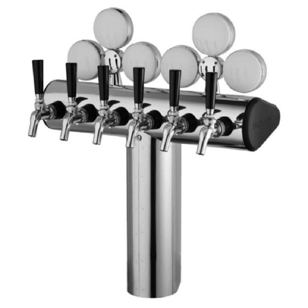 Perlick 66500P-6BIM Illuminated Winged Tee Draft Tower Countertop 18-3/4"W X 22-1/4"H O.A.