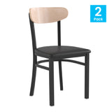 Flash Furniture 2-XU-DG6V5BV-NAT-GG Wright Dining Chair 500 Lb. Weight Capacity