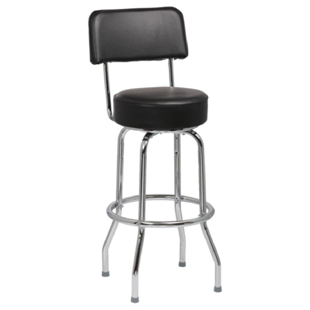 Royal Industries ROY 7715 B Swivel Bar Stool Upholstered Back And Seat Open Back