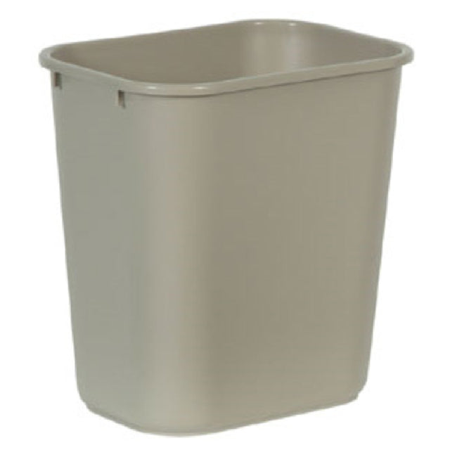 Rubbermaid FG295600BEIG - Waste Basket, 28 Quart, 14-3/8"W X 10-1/4"D X 15-1/8"H