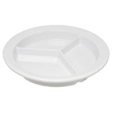 Carlisle 4351602 Carlisle Dallas Ware® Compartment Plate 9" Dia. 3 Compartments