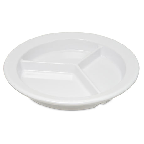 Carlisle 4351602 Carlisle Dallas Ware® Compartment Plate 9" Dia. 3 Compartments