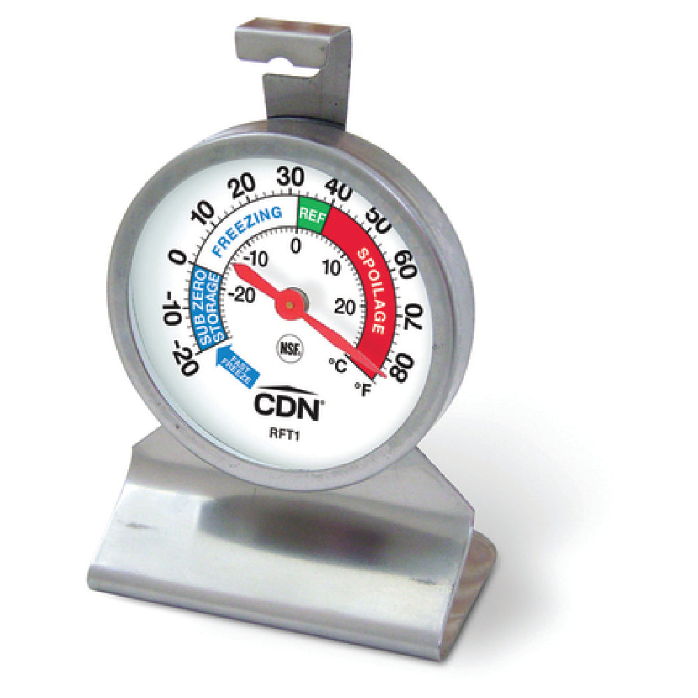 CDN RFT1 Heavy Duty Refrigerator/Freezer Thermometer Fahrenheit Reading 20 To +80°F (-30 To +30°C)