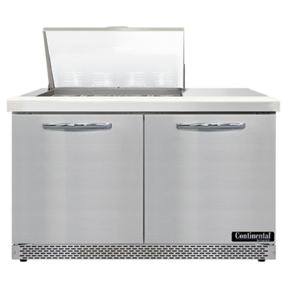 Continental Refrigerator SW48N12M-FB Mighty Top Sandwich Unit Front Breather 48"W