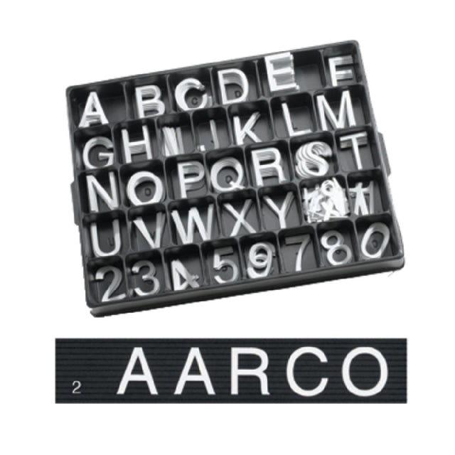 Aarco HF2.0 Letter Set 2"H Helvetica Typeface