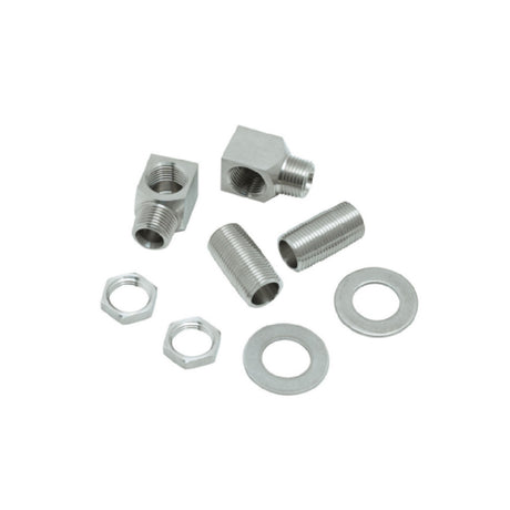 T&S Brass S-0230-K Elbow Kit. Two Short Elbows Nipples Lock Nuts And Washers That Provide 1/2" NPT Male Inlet And Outlet When Assembled