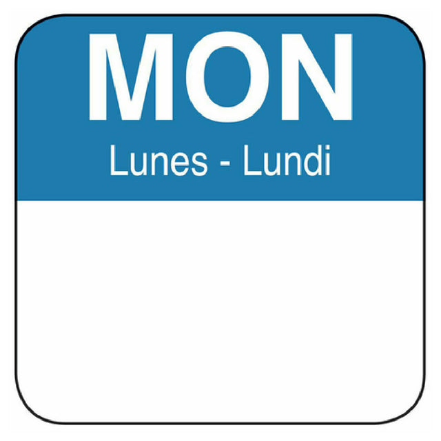 Hubert 39328 - Day Of The Week Label, "Monday", 1" X 1"