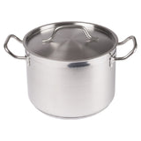 Winco SST-8 Premium Induction Stock Pot 8 Qt. 9-1/2" Dia. X 6-3/4"H