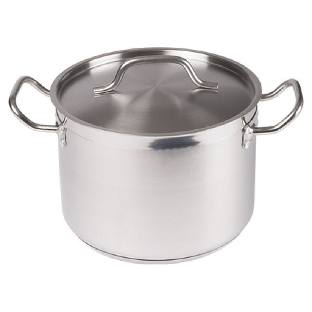 Winco SST-8 Premium Induction Stock Pot 8 Qt. 9-1/2" Dia. X 6-3/4"H