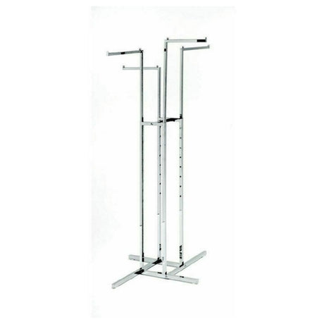 Hubert 32257 - Garment Rack, 4-way: (4) 16" Straight Arms, 41" Overall Width