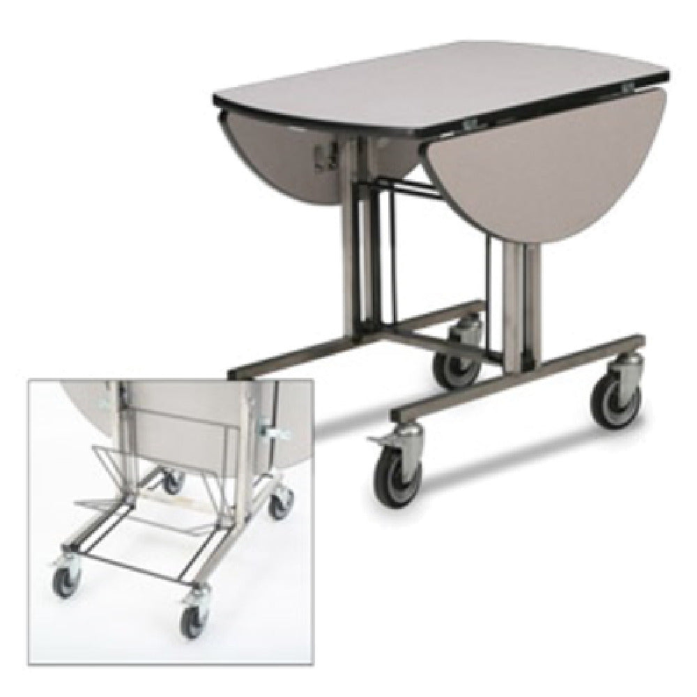 Forbes Industries 4959-WDS Ultra Series Room Service Table 36"L X 43"W Tilt-up Oval Top