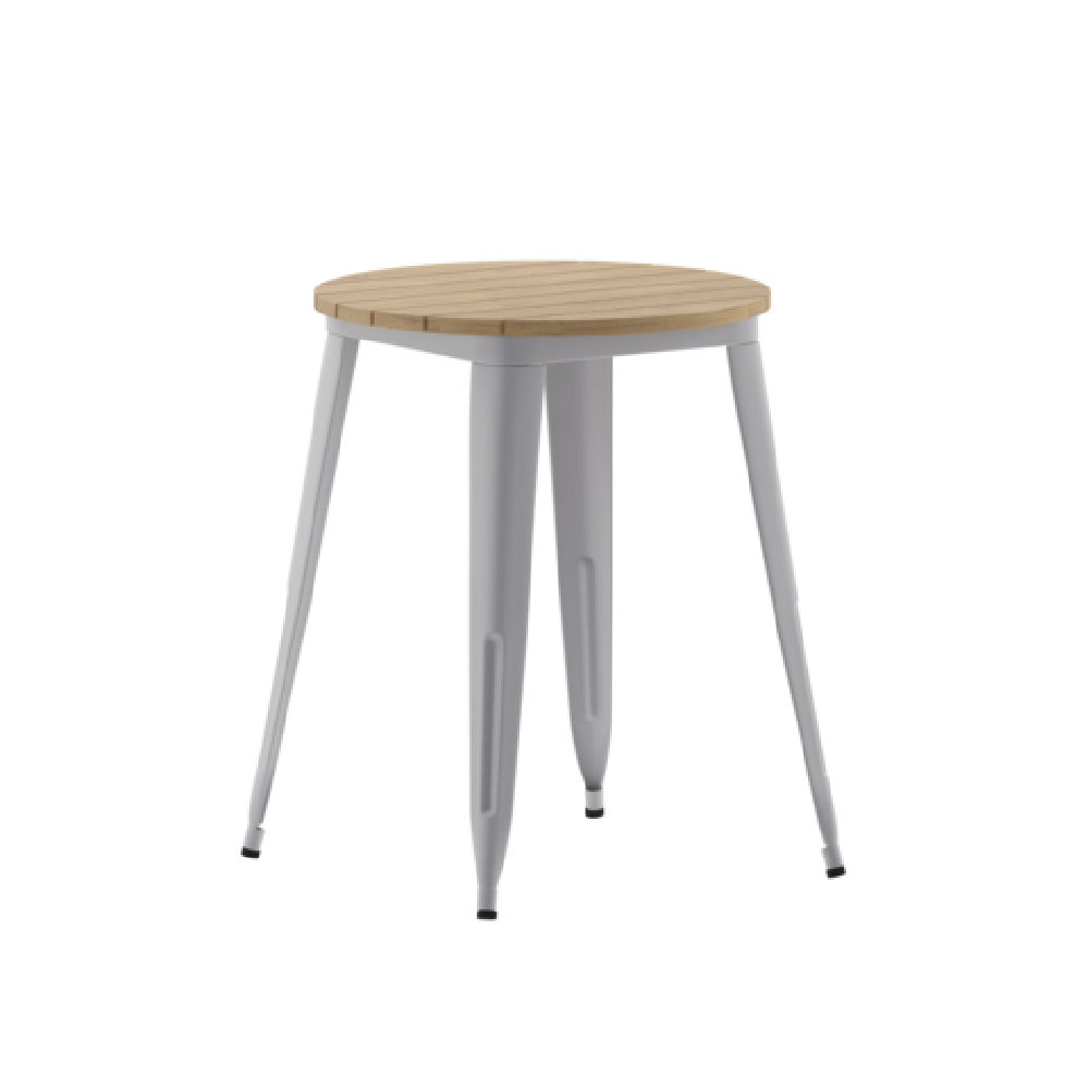 Flash Furniture JJ-T14623-60-BRSL-GG Declan Dining Table 23-3/4" Dia. X 30"H Round Table