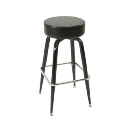 Klinger's Trading SR1-BARSTOOL Swivel Bar Stool Backless Round Upholstered Seat With Flat Swivel