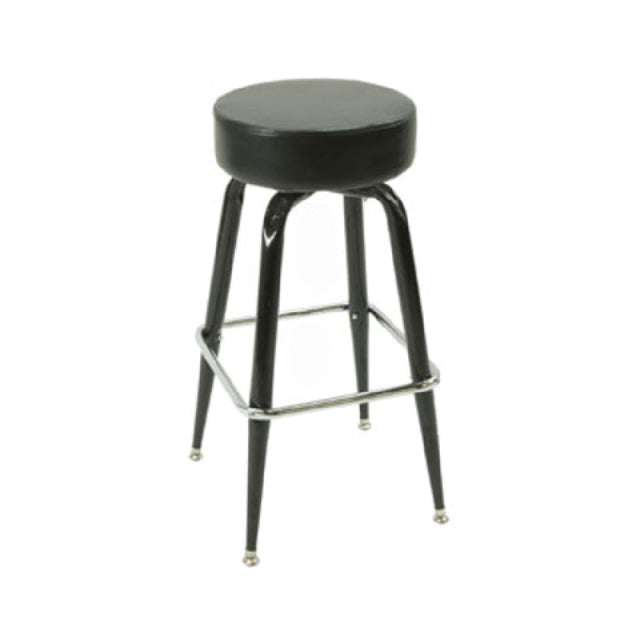 Klinger's Trading SR1-BARSTOOL Swivel Bar Stool Backless Round Upholstered Seat With Flat Swivel
