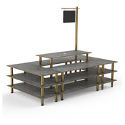 Steelite MGCMLB07GBXF Mogogo Buffet Solutions Modular Market Square 4-tier 130" X 71" X 107"H