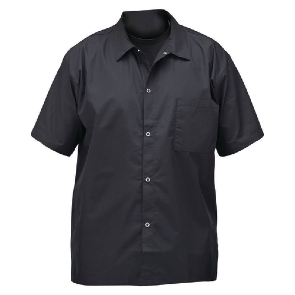 Winco UNF-1KXXL Broadway Chef Shirt Short Sleeved Snap Buttons