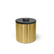FOH RIB034GOS21 3qt Round Brushed Stainless Ice Bucket Matte Brass With Black Lid