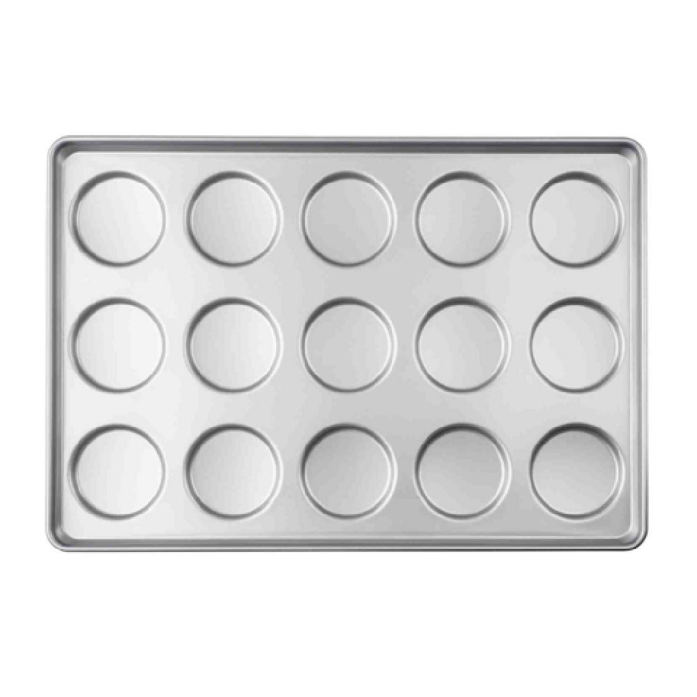 TableCraft Products 13522 - Hamburger Bun Pan, 25-3/4"W X 17-3/4"D X 1-1/2"H, 15 Moulds (3 Rows Of 5)