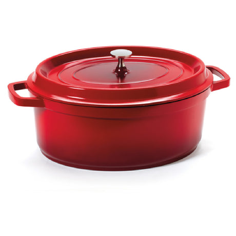 GET Enterprises CA-007-R/BK/CC Heiss™ Induction Dutch Oven 6-1/2 Qt. (7 Qt. Rim Full) 12-1/8" X 9-7/8" X 4-1/4"H