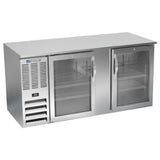 Beverage Air BB68HC-1-G-S - Refrigerated Back Bar Storage Cabinet, Two-section, 69"W