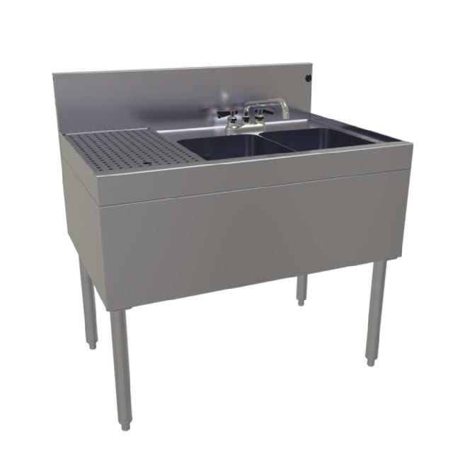 Glastender DSB-36R-S Underbar Sink Unit Two Compartment 36"W X 24"D