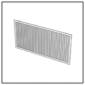 Bauscher Hepp VE-38065 - Venta® Metal Panel, With Cut-out Decor "STRIPES" To Cover The Front Of The Buffet Table