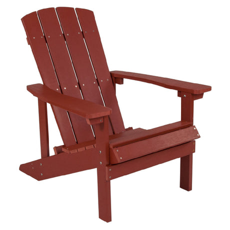 Flash Furniture JJ-C14501-RED-GG Adirondack Chair 350 Lb. Weight Capacity Weather-resistant Polystyrene Frame