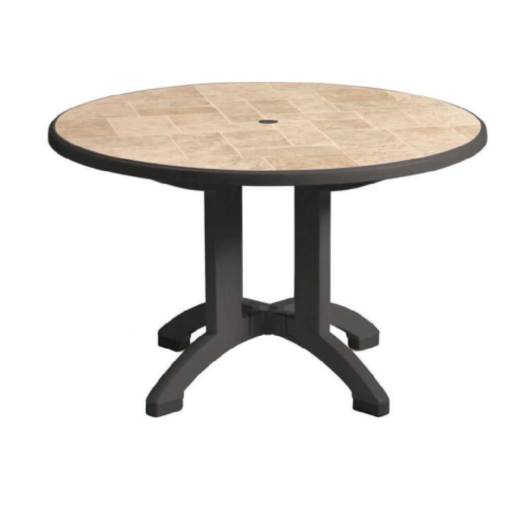 Grosfillex US701102 Aquaba Outdoor Table 48" Dia. Round