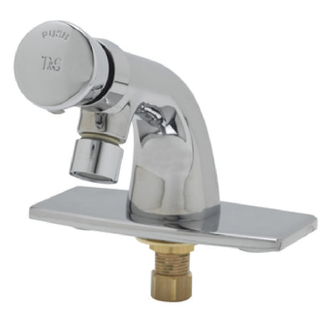 T&S Brass B-0805-VR Slow Self-Closing Faucet Heavy Duty Push Button