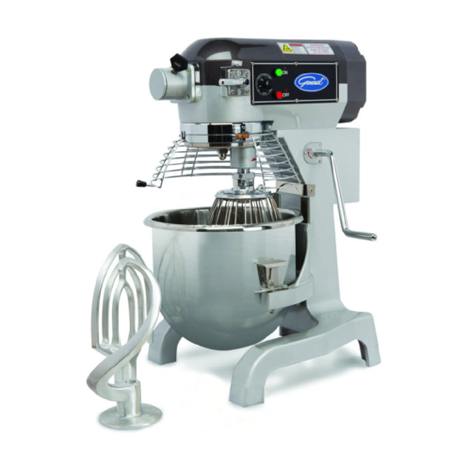 General GEM 120 Commercial Planetary Mixer 20 Qt. 3 Pre-selected Fixed Speeds (108/195/355 Rpm)