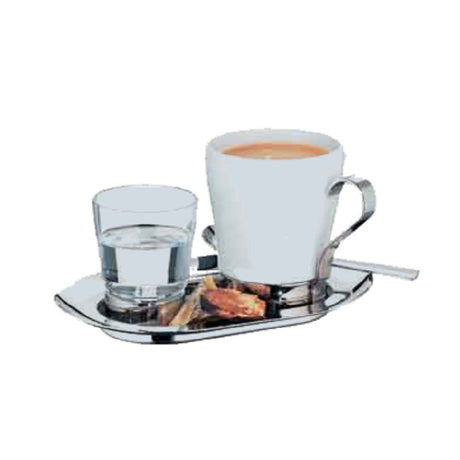 Bauscher Hepp 06.2517.6040 - Coffee/Water Set, Includes: (6) 7-1/2" X 4-3/4" 18/10 Stainless Steel Trays