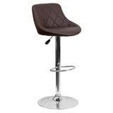 Flash Furniture CH-82028A-BRN-GG Swivel Bar Stool Adjustable Height Contemporary Style