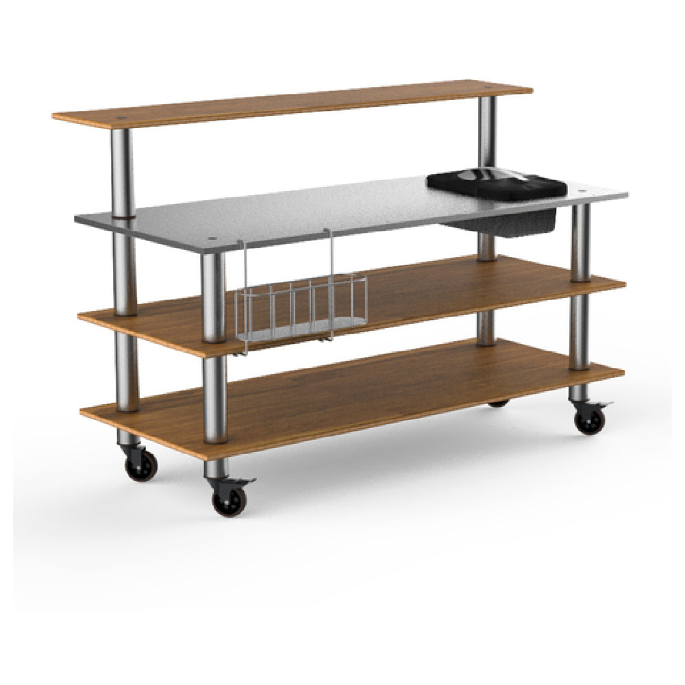 Steelite MGCMLC05BSXW Mogogo Buffet Solutions Modular ProBar Station 4-tier 71" X 40" X 47-1/2"H