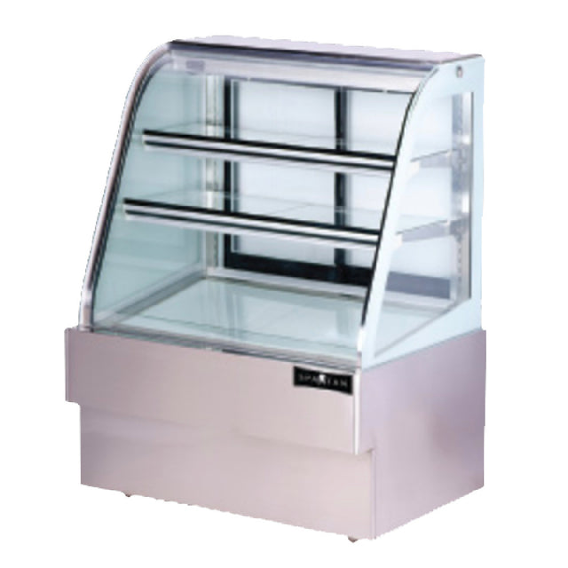 Spartan SD-36 Curved Glass Deli Case 35-2/5" Bottom Mounted Self-contained Refrigeration