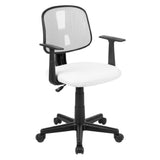 Flash Furniture LF-134-A-WH-GG Flash Fundamentals Task Office Chair 16" To 20-1/2" Adjustable Seat Height