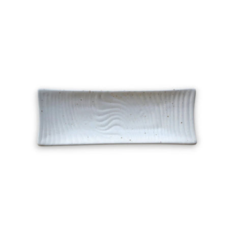 By The Earth Living SP049 Wave Platter 13" X 4.5" Speckled