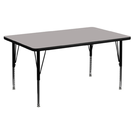 Flash Furniture XU-A3672-REC-GY-H-P-GG Activity Table 72"W X 36"D X 16-1/4" To 25-1/4" Adjustable Height