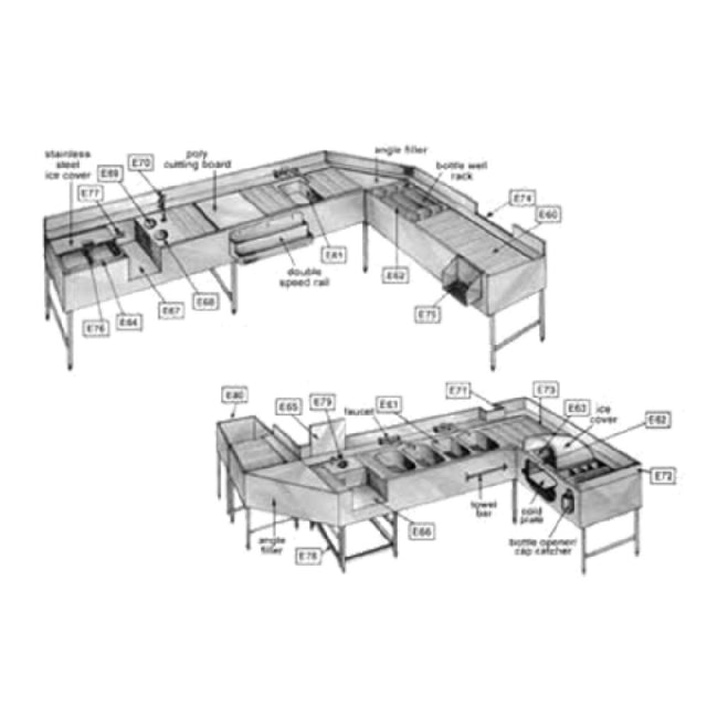 Eagle 300325 Cocktail Rack 15-3/8" X 19-3/4" Bowl Underbar Replacement Parts