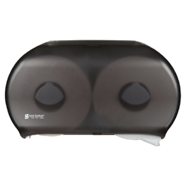 San Jamar R4000TBK Classic® Bath Tissue Dispenser 19"W X 5-1/4"D X 12"H Fits (2) 9" Jumbo Rolls