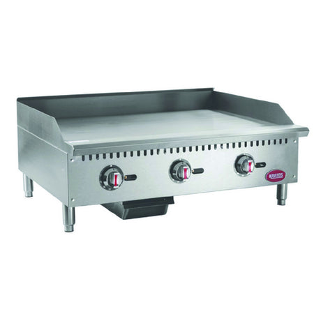 Hubert 38074 - Kratos® Gas Griddle, 36"W X 20-3/5"D Cooking Area, Thermostatic Controls