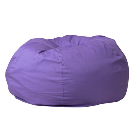 Flash Furniture DG-BEAN-LARGE-SOLID-PUR-GG Bean Bag Chair Oversized Removable Slip Cover