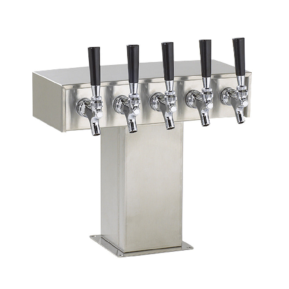 Perlick 69526-5TT-R Tee Tower Style Beer Dispensing Kit (5) Faucets Stainless Steel (dispensing Head Drainer Faucet(s)